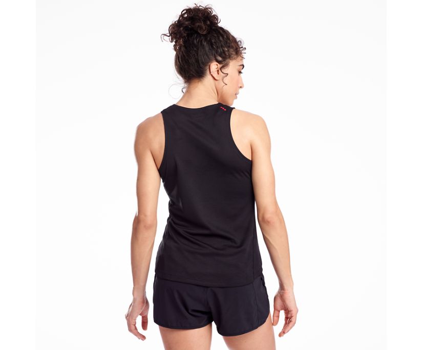 Women's Saucony Stopwatch Singlet Tanks Black | Singapore 323AHKP